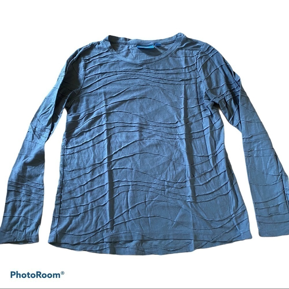 Simply vera textured long sleeve shirt